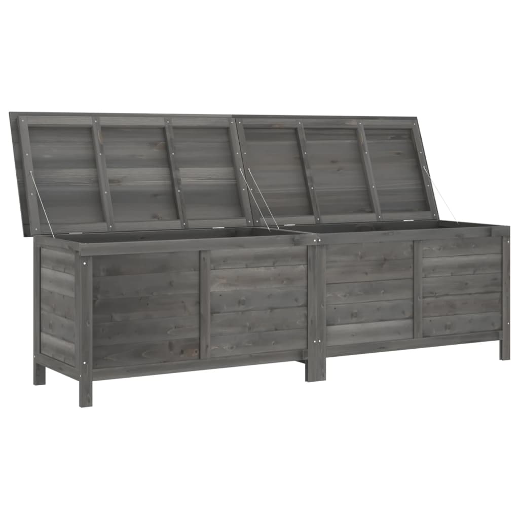 Pillow box anthracite 198.5x50x56.5 cm solid spruce wood
