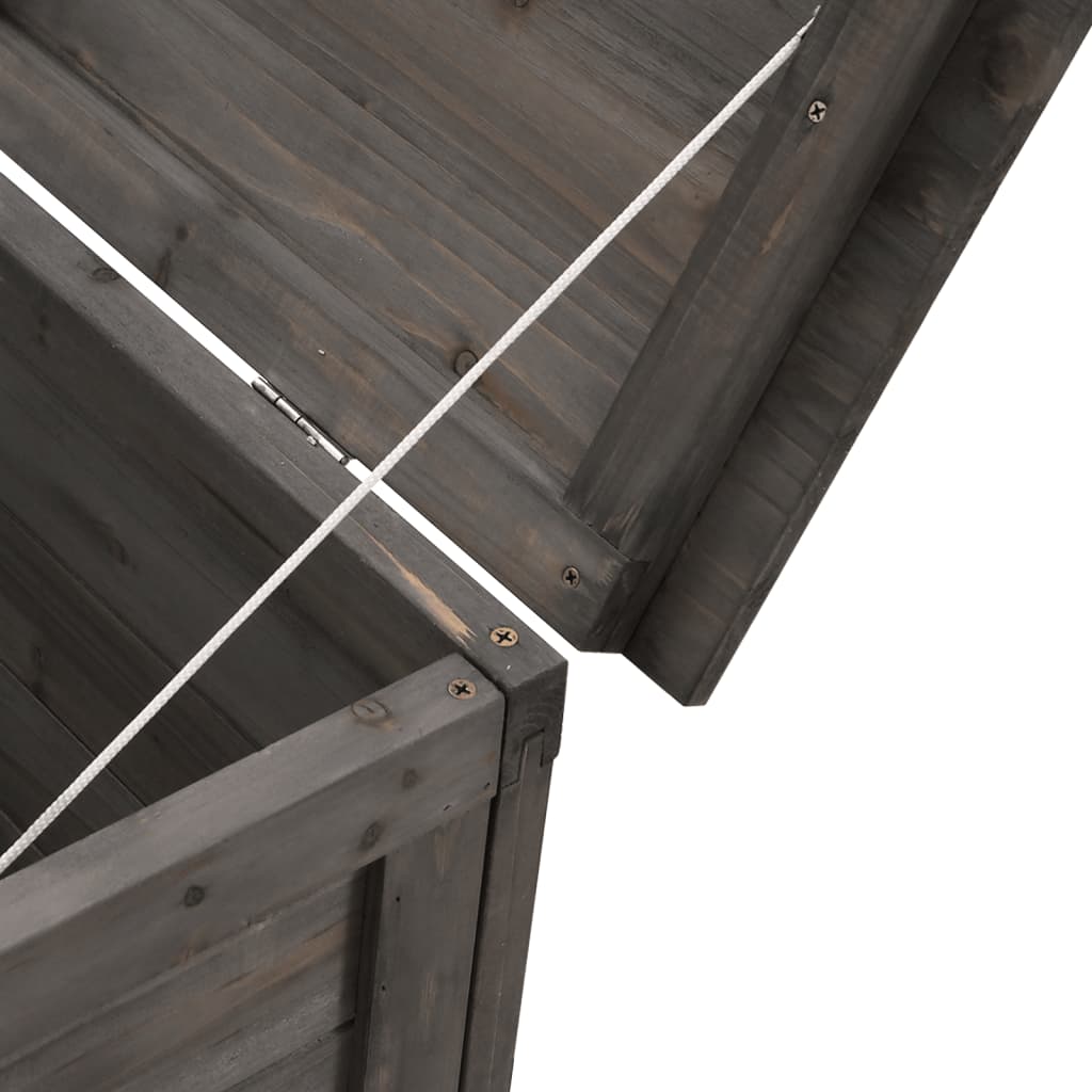 Pillow box anthracite 198.5x50x56.5 cm solid spruce wood