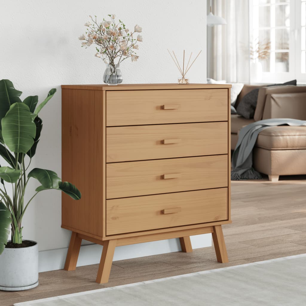 Kommode OLDEN brun heltre furu