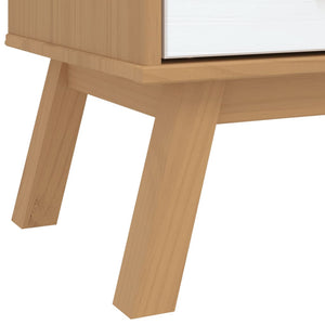 Kommode OLDEN hvit og brun heltre furu