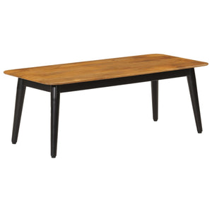 Coffee table 110x50x40 cm solid mango wood and iron