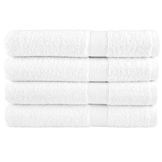 Premium håndklær SOLUND 4 stk hvit 100x200 cm 600gsm