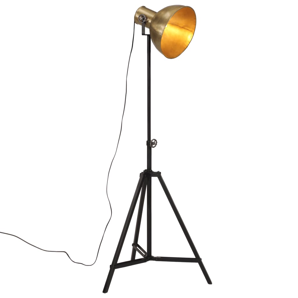 Gulvlampe 25 W vintage messing 61x61x90/150 cm E27