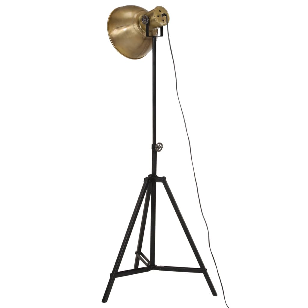 Gulvlampe 25 W vintage messing 61x61x90/150 cm E27