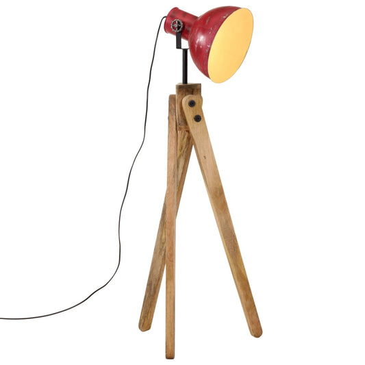Gulvlampe 25 W mørkerød 45x45x120 cm E27