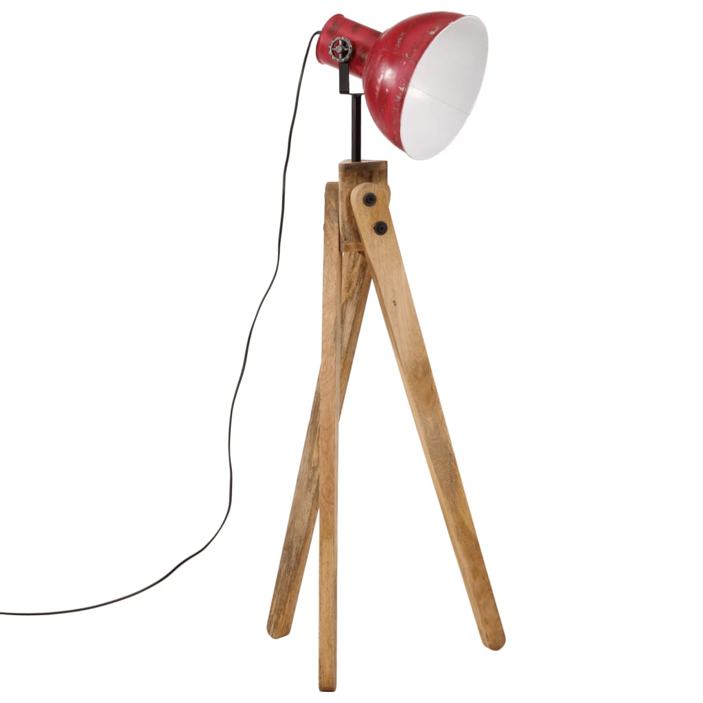 Gulvlampe 25 W mørkerød 45x45x120 cm E27