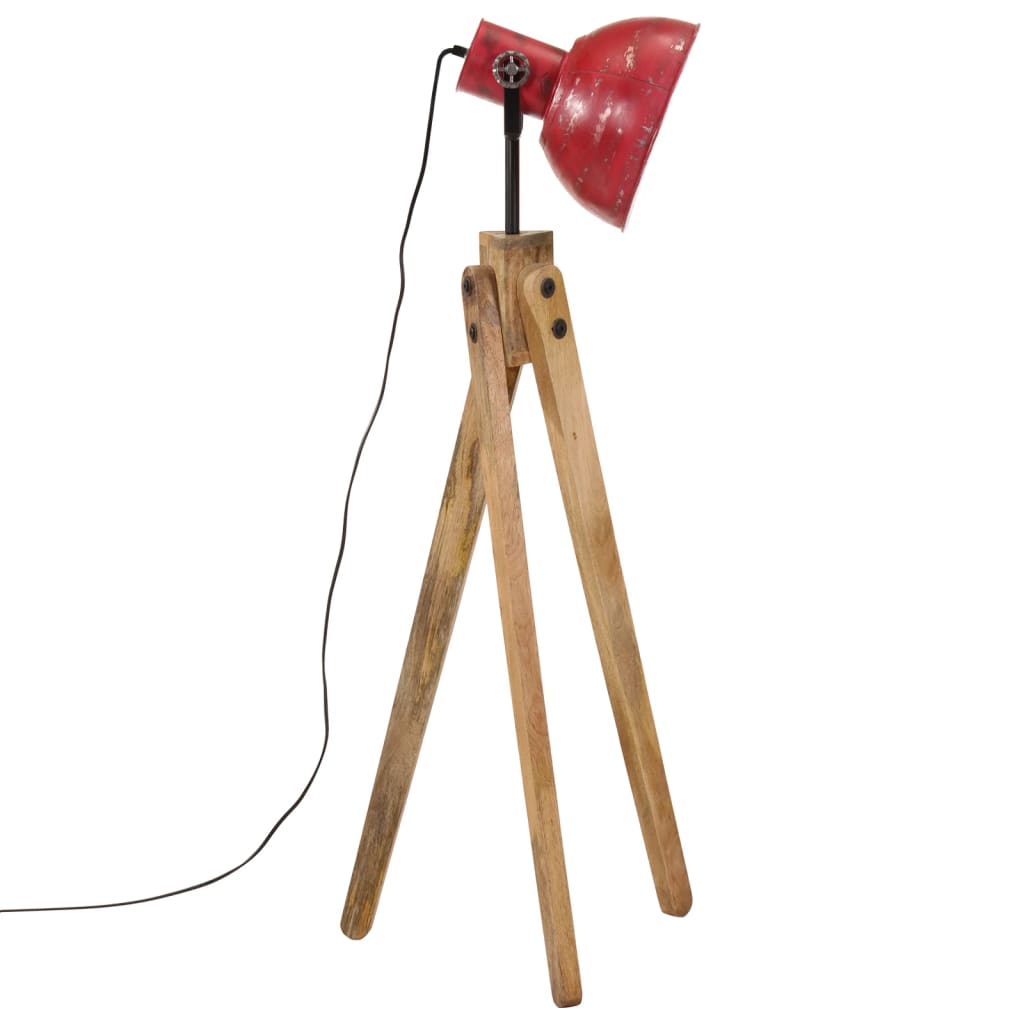 Gulvlampe 25 W mørkerød 45x45x120 cm E27
