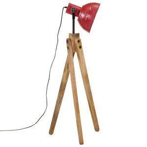 Gulvlampe 25 W mørkerød 45x45x120 cm E27