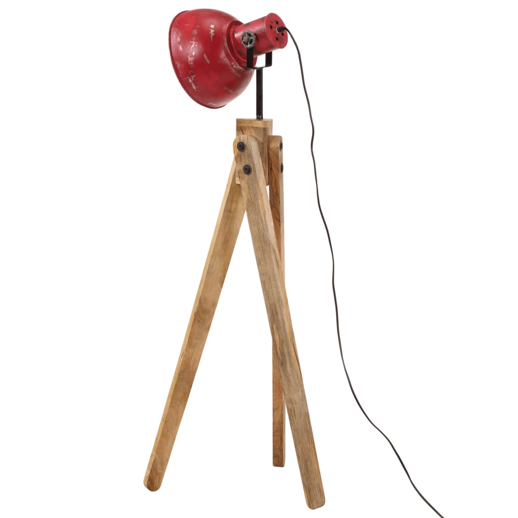 Gulvlampe 25 W mørkerød 45x45x120 cm E27