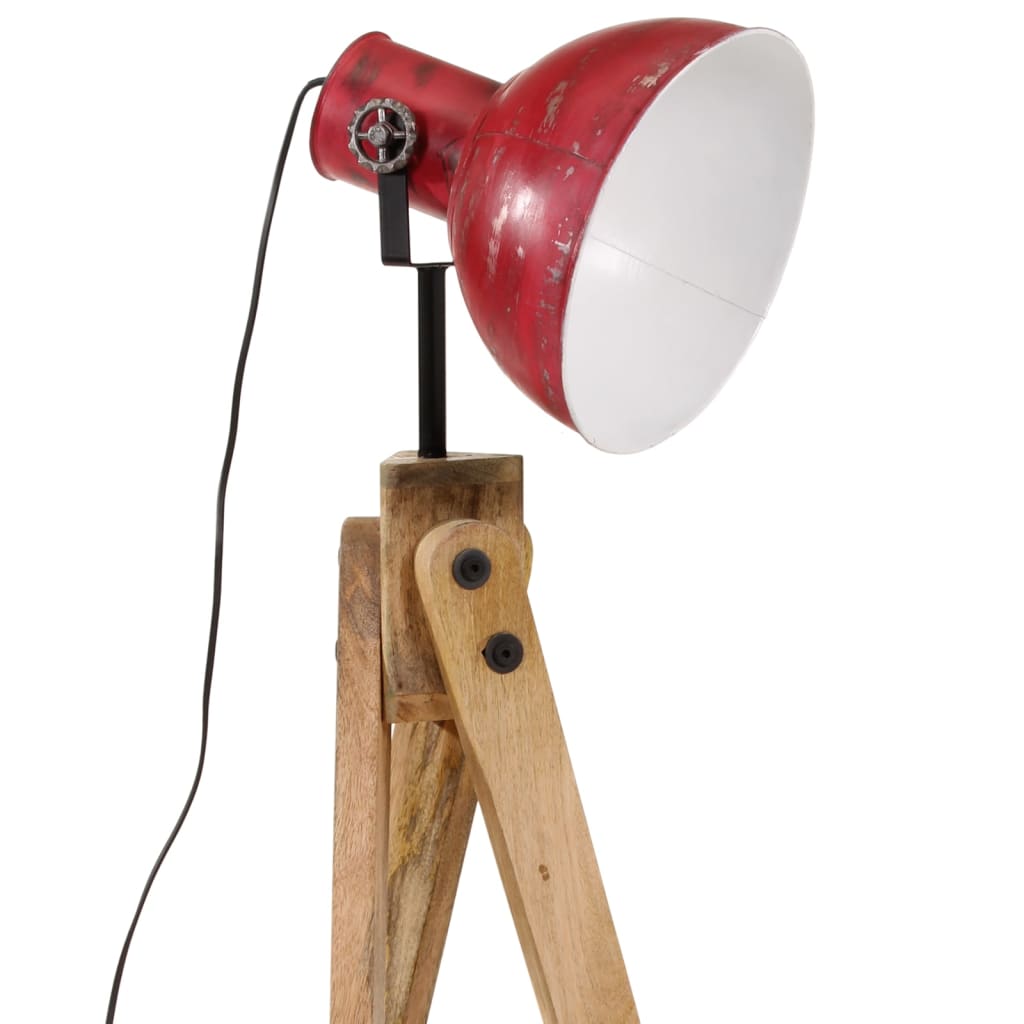 Gulvlampe 25 W mørkerød 45x45x120 cm E27