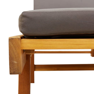 Solsenger 2 stk med puter 200x68x83 cm heltre akasie