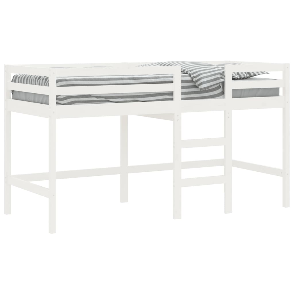 Køyeseng for barn med stige hvit 90x190 cm heltre furu