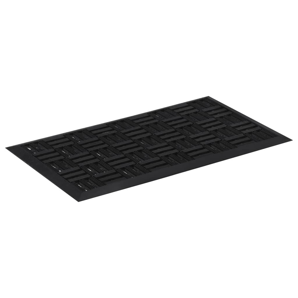 Dørmatte rektangulær 45x75 cm gummi