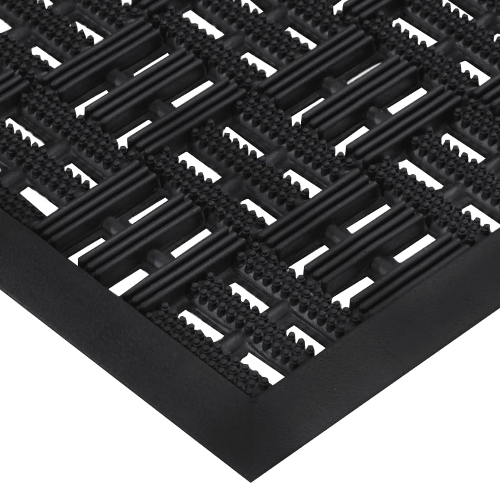 Dørmatte rektangulær 45x75 cm gummi
