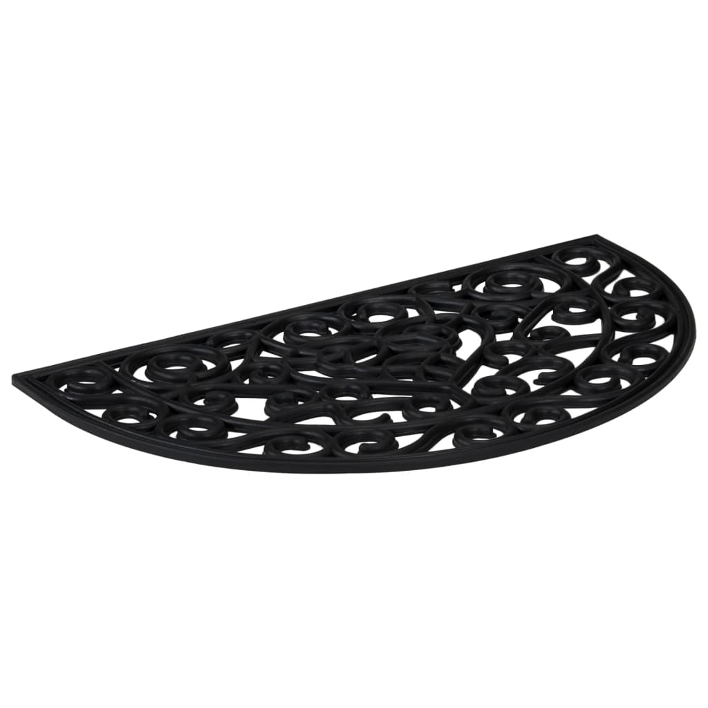 Dørmatte halvrund 45x75 cm gummi