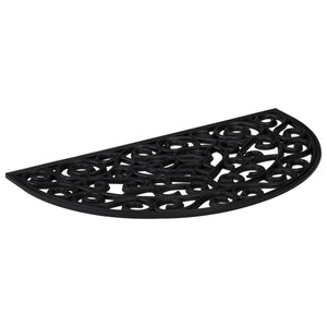 Dørmatte halvrund 45x75 cm gummi