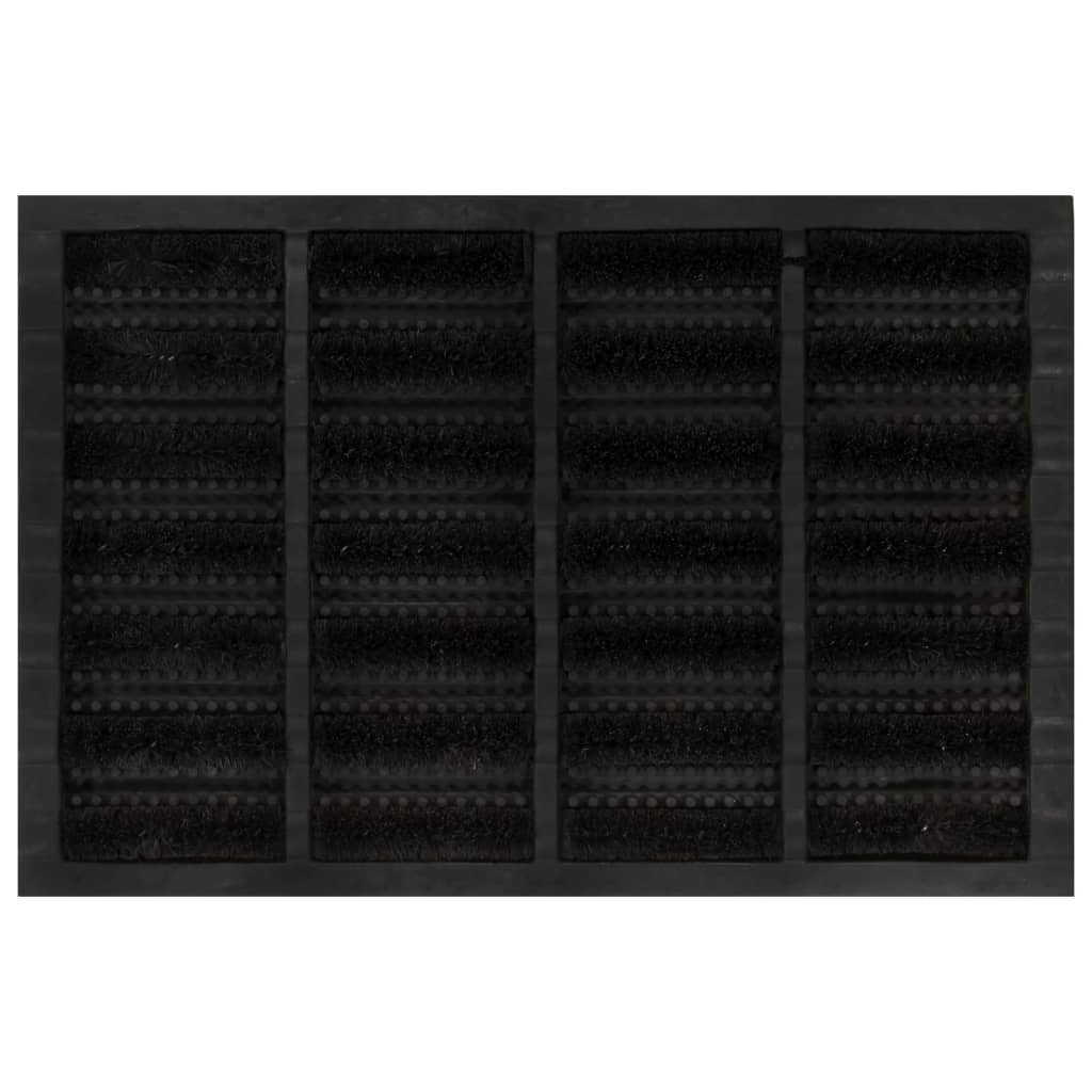 Dørmatte rektangulær 40x60 cm gummi og kokosfiber