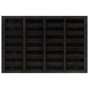 Dørmatte rektangulær 40x60 cm gummi og kokosfiber