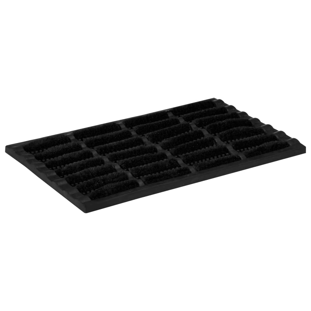Dørmatte rektangulær 40x60 cm gummi og kokosfiber