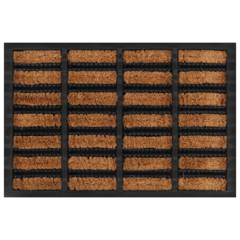 Dørmatte rektangulær 40x60 cm gummi og kokosfiber