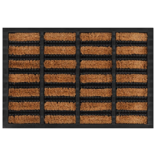 Dørmatte rektangulær 40x60 cm gummi og kokosfiber