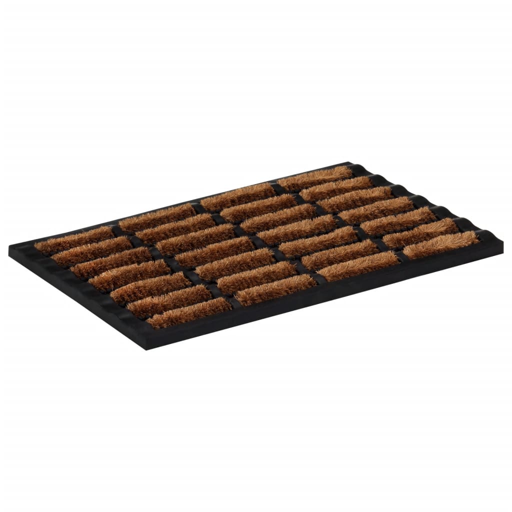 Dørmatte rektangulær 40x60 cm gummi og kokosfiber