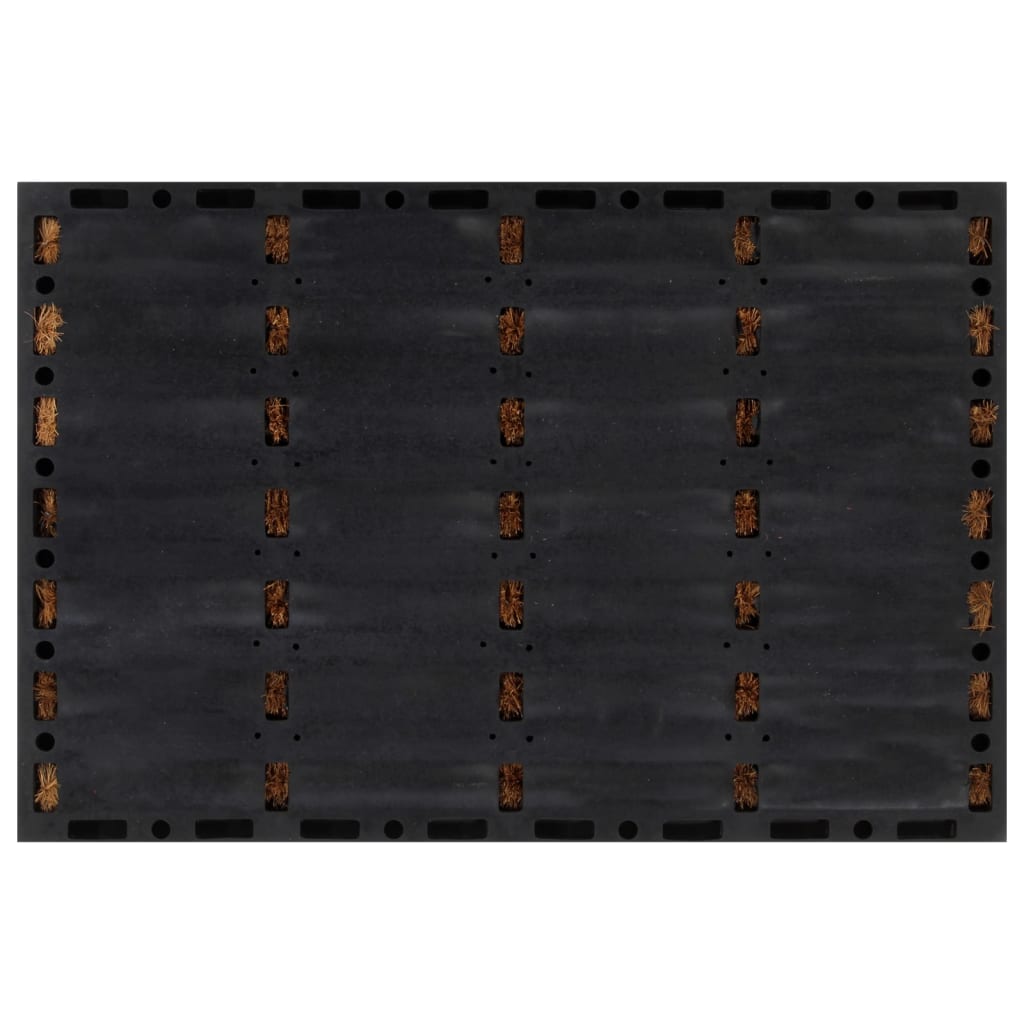 Dørmatte rektangulær 40x60 cm gummi og kokosfiber