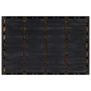 Dørmatte rektangulær 40x60 cm gummi og kokosfiber