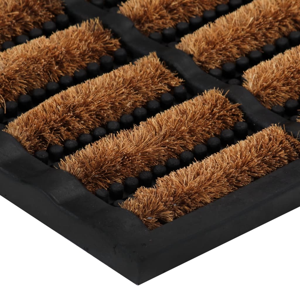 Dørmatte rektangulær 40x60 cm gummi og kokosfiber