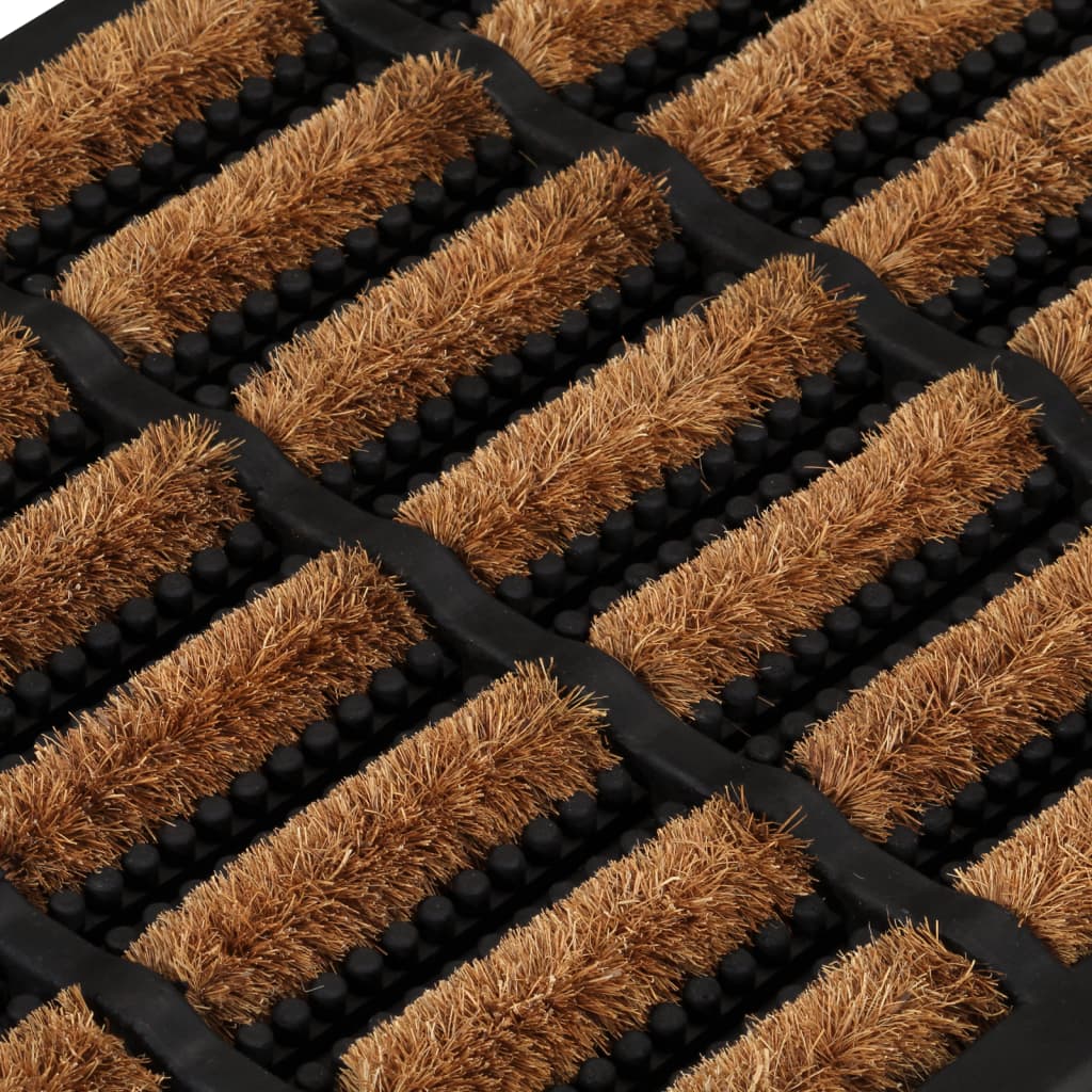Dørmatte rektangulær 40x60 cm gummi og kokosfiber