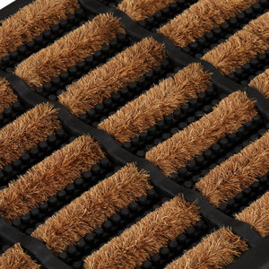 Dørmatte rektangulær 40x60 cm gummi og kokosfiber