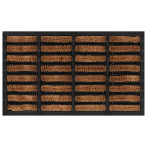 Dørmatte rektangulær 45x75 cm gummi og kokosfiber