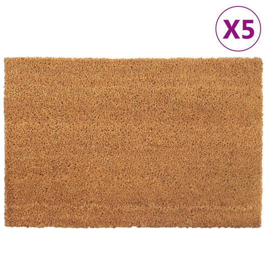 Dørmatter 5 stk naturlig 40x60 cm tuftet kokosfiber