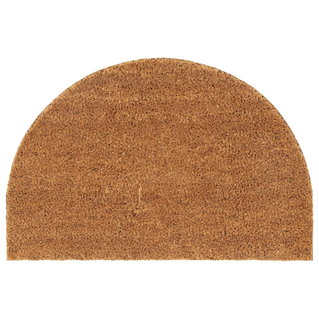 Dørmatte naturlig halvrund 40x60 cm tuftet kokosfiber