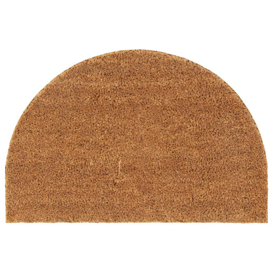 Dørmatte naturlig halvrund 40x60 cm tuftet kokosfiber