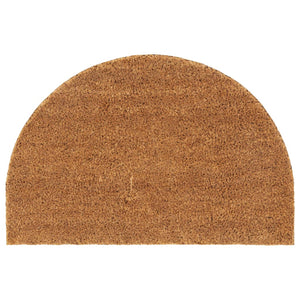 Dørmatte naturlig halvrund 40x60 cm tuftet kokosfiber