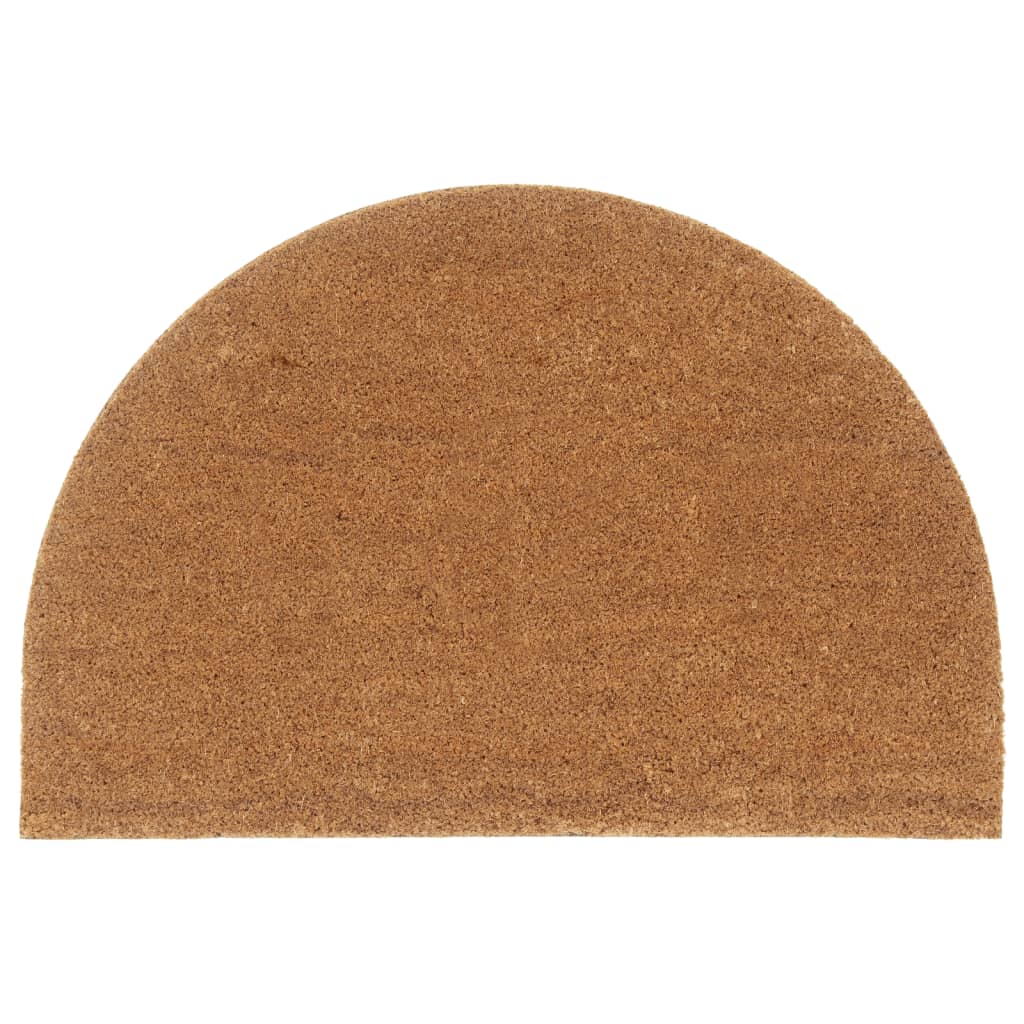 Dørmatte naturlig halvrund 60x90 cm tuftet kokosfiber
