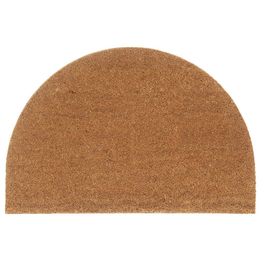 Dørmatte naturlig halvrund 60x90 cm tuftet kokosfiber