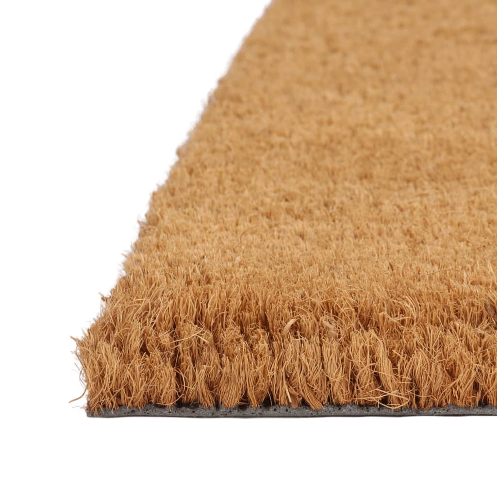 Dørmatte naturlig halvrund 60x90 cm tuftet kokosfiber