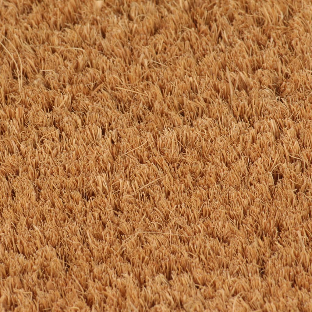 Dørmatte naturlig halvrund 60x90 cm tuftet kokosfiber
