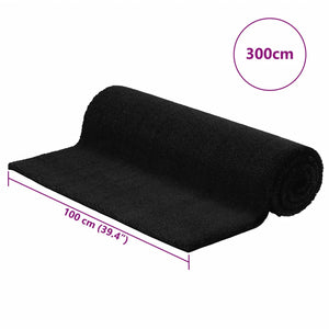 Dørmatte svart 100x300 cm tuftet kokosfiber