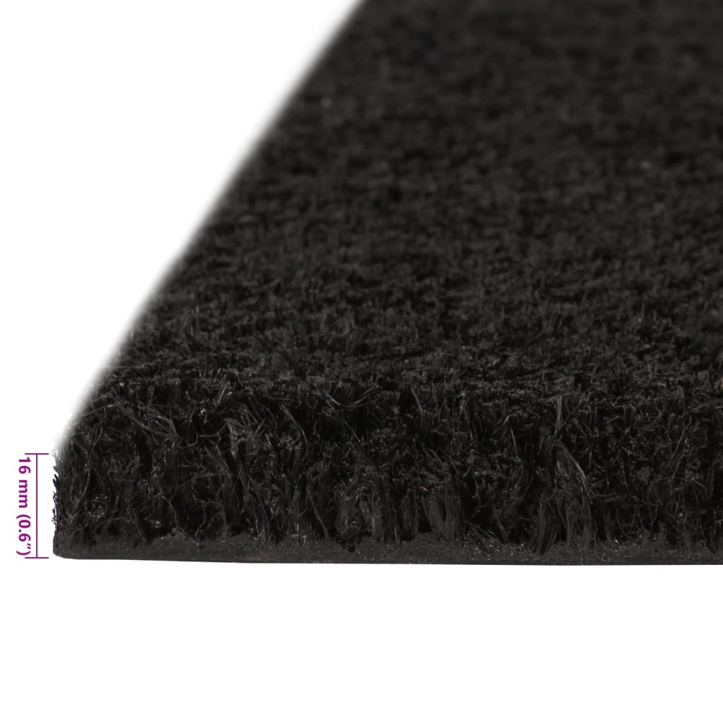 Dørmatte svart 100x300 cm tuftet kokosfiber
