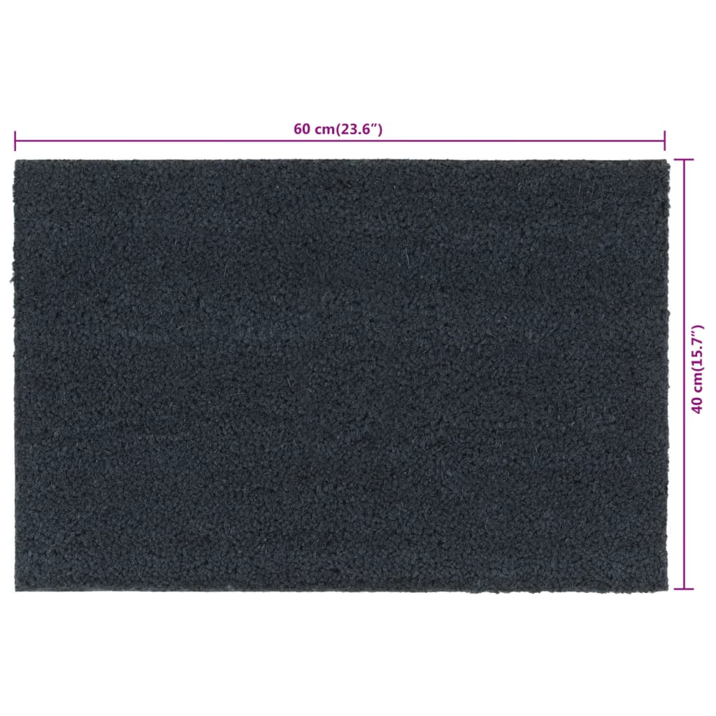Dørmatter 5 stk mørkegrå 40x60 cm tuftet kokosfiber