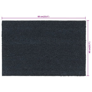 Dørmatter 5 stk mørkegrå 40x60 cm tuftet kokosfiber