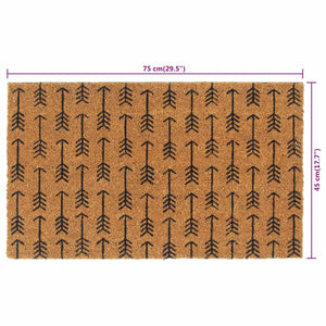 Dørmatte naturlig 45x75 cm tuftet kokosfiber