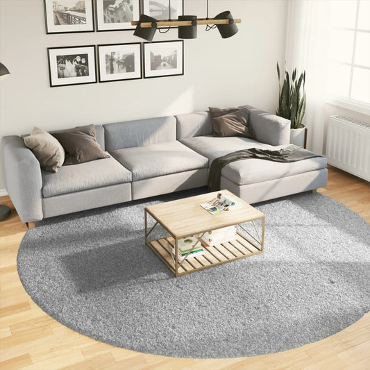 Tykt teppe PAMPLONA høy luv moderne grå Ø 280 cm