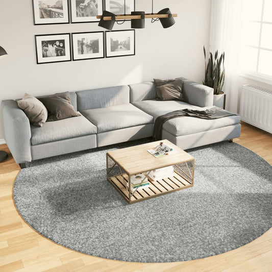 Tykt teppe PAMPLONA høy luv moderne grønn Ø280 cm
