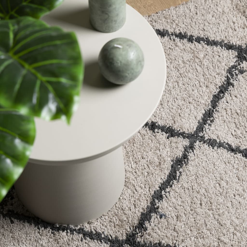 Thick carpet PAMPLONA high pile modern beige anthracite 240x340 cm