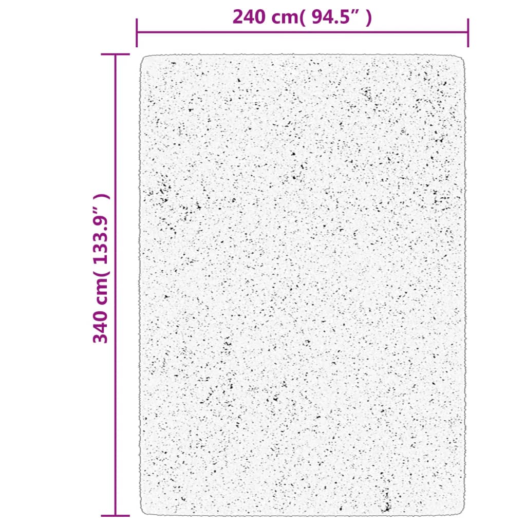 Thick carpet PAMPLONA high pile modern beige anthracite 240x340 cm