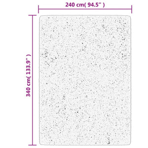 Thick carpet PAMPLONA high pile modern beige anthracite 240x340 cm